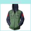 Kakashi Hatake Naruto Aufdruck Reißverschluss Fleece Hoodie Jacke Mantel Cosplay Kostüm