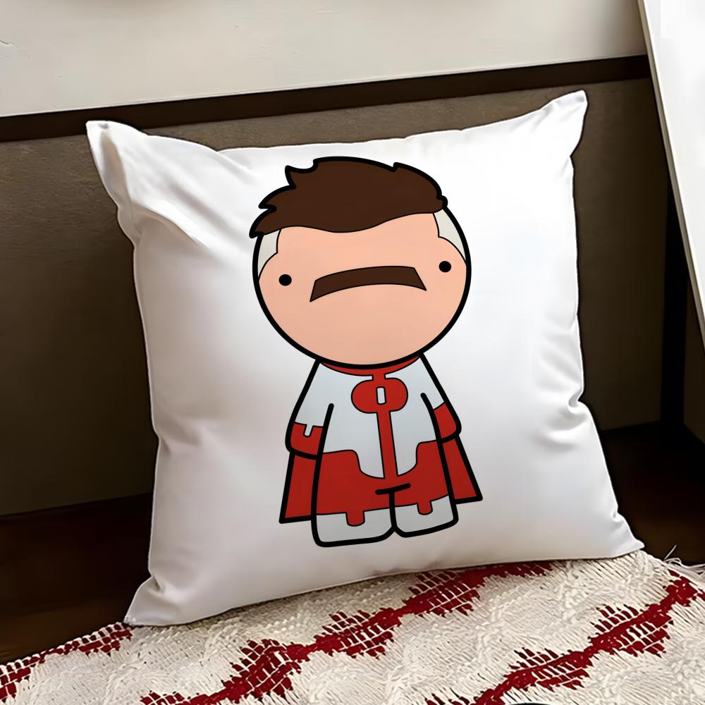 IInvincible OOmni Man Cushion Cover Reversible Soft Durable Pillow Cover Home  Car MultiScene Use for Daily Comfort