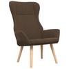 Recliner Chair with Ottoman Brown Fabric