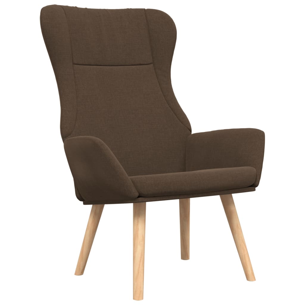 Recliner Chair with Ottoman Brown Fabric