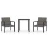 VidaXL Ensemble de Salle à Manger de Jardin 3 pcs Mobilier à Dîner Table et Chaises de Patio Salon de Jardin Terrasse 3065711