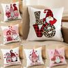 Valentines Day Cushion Cover Soft Plush DoubleSided Printed Sofa Pillow Cushion Cover  Cozy AllSeason Durable Decor Gift