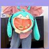 Hatsune Miku Backpack With Plush Material Large Capacity For Daily Use