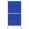 VidaXL Locker Cabinet Grey and Blue 90x45x180 Cm Steel 339802