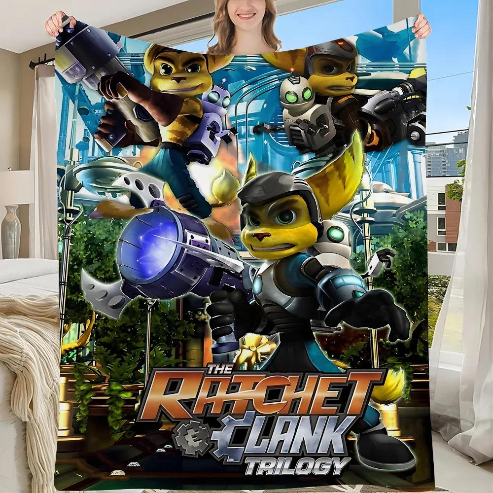 RRatchet And Clank Game Tapestry Anime Tapestry Hippie Flower Wall Carpets Dorm Decor Wall Hanging Home Decor