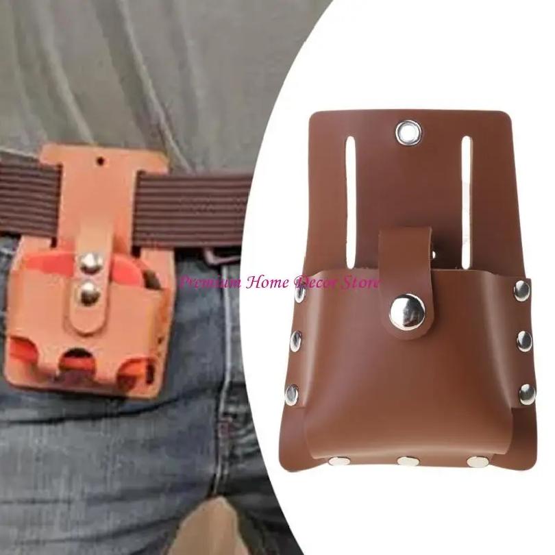 PU Leather Tape Measure Belt Tool Carriers Holder Heavy Duty Tape Holder Measuring Tape for Carpenters JOMD