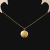 316L Mirror Stainless Steel Glossy Round Photo Box Necklace Photo Geometric Photo Box Necklace 45CM Female