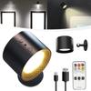 Led Double Head Wall Lamp Touch Control Remote 360 Rotatable USB Recharge Wireless Portable Night Light For Bedroom Reading Lamp