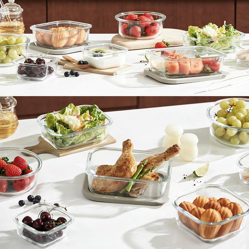 Corelle Coordinates Glass Food Storage Container 5p BPA Free