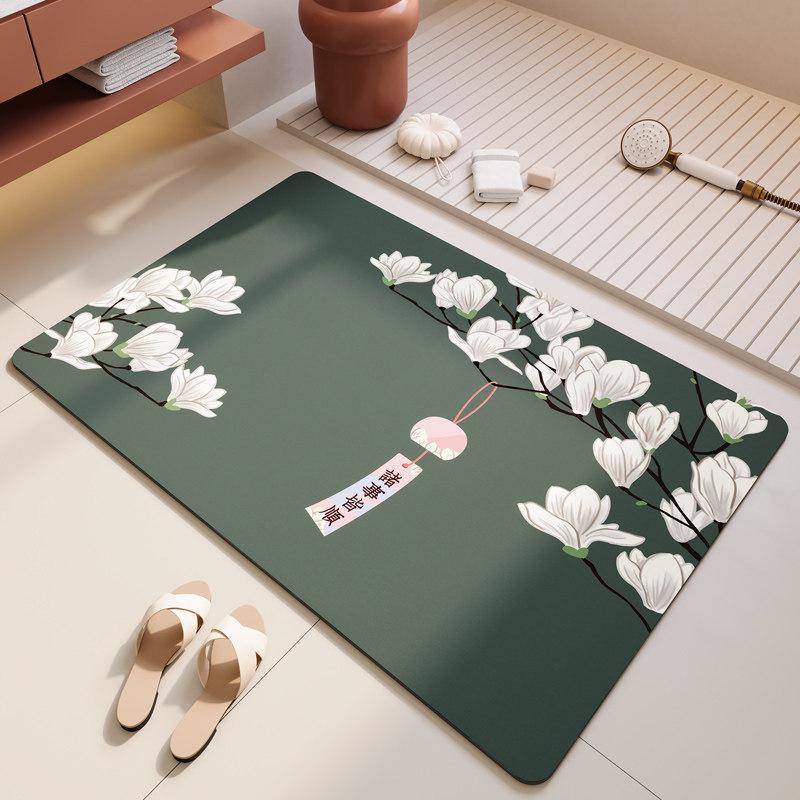 Used Windflower Diatom Mud Floor Mat – Stain-Resistant, Non-Slip, Quick-Dry, Water-Absorbent, Easy Clean Foot Mat for Sink