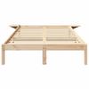 Bed Frame Natural 120 X 190 Cm Solid Pine Wood