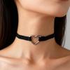 Cross-border Jewelry: Sexy Hollow Heart Geometric Necklace - Simple, Elastic, and Sweet Design for Women