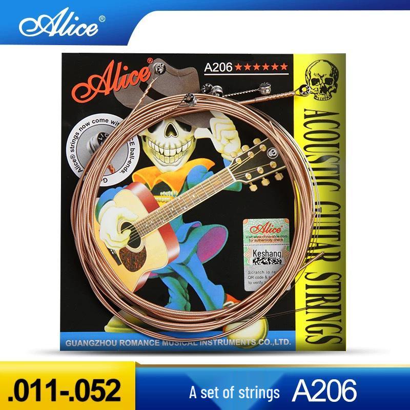 

Alice A206SL Folk Acoustic Guitar Strings 123456 Full Set (011-052) for Beginners
