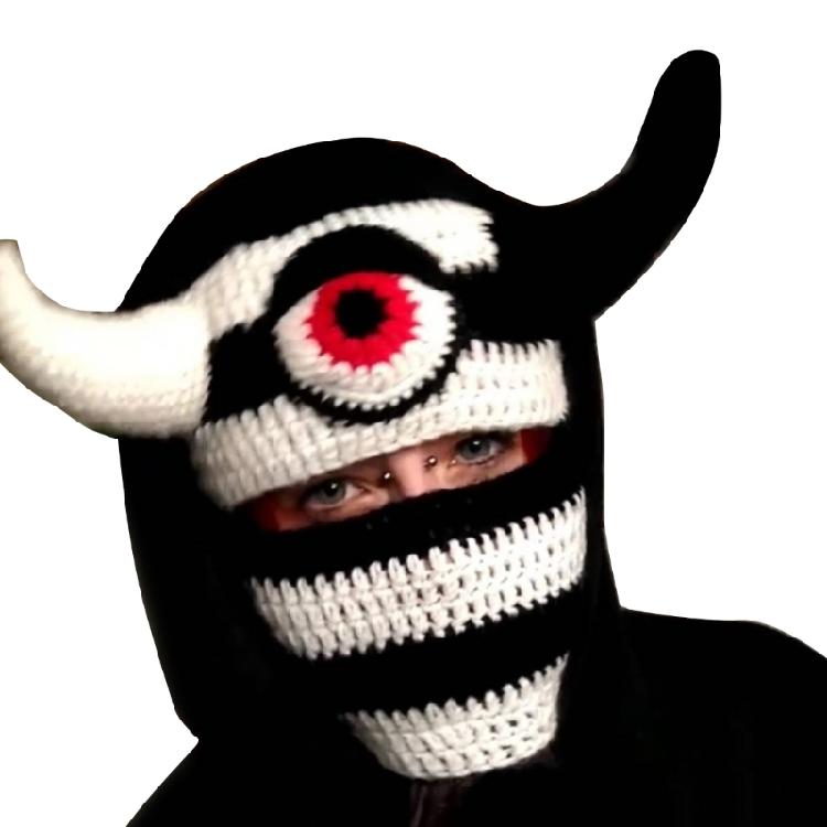 Halloween Cosplay Horn Balaclava Hats Balaclava Winter Knitted Hats Headgear
