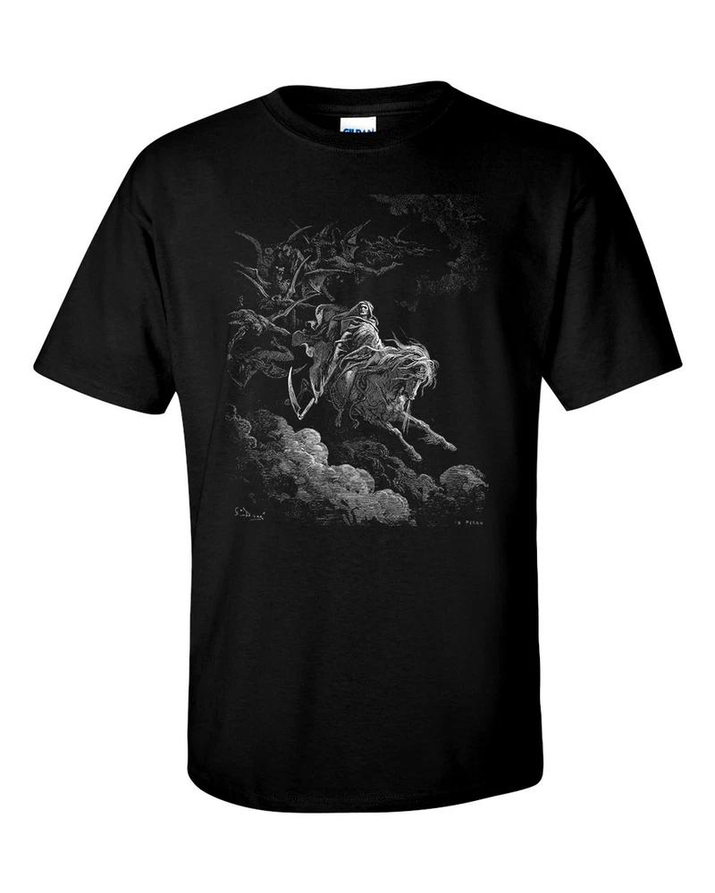 Death On The Pale Horse Gustave Dor Fine Art Gothic TShirt 2XL