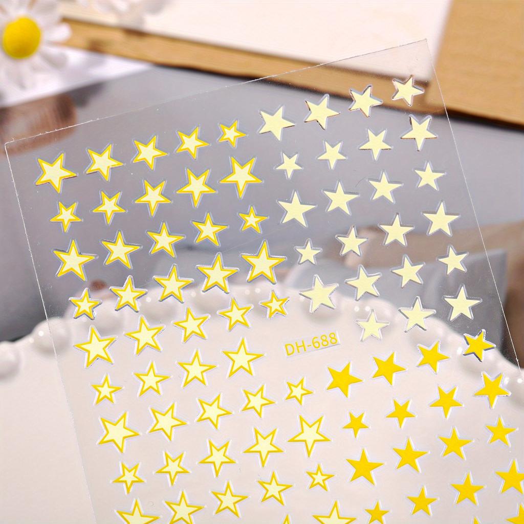 1Pc Color Matching Five-pointed Star Nail Stickers,