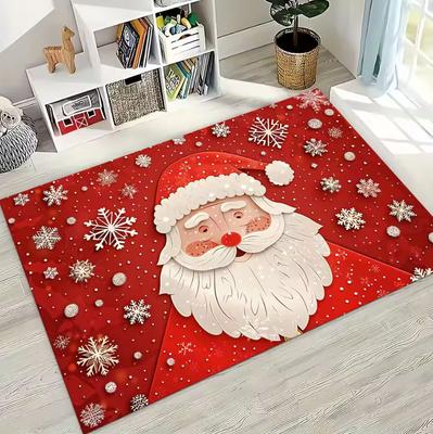 Weihnachtsmann Teppich Frohes Neues Jahr Weihnachtsbaum Weihnachtsmann Cartoon Geschenk Teppich Schlafzimmer Wohnzimmer Sofa Heimdekoration Rutschfest