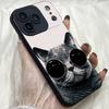 M316 Cute Cat with Sunglasses Angel Eyes Soft Phone Cases for iPhone Samsung Galaxy Xiaomi Rdemi Huawei Honor Infinix Realme OPPO Vivo All Model Case