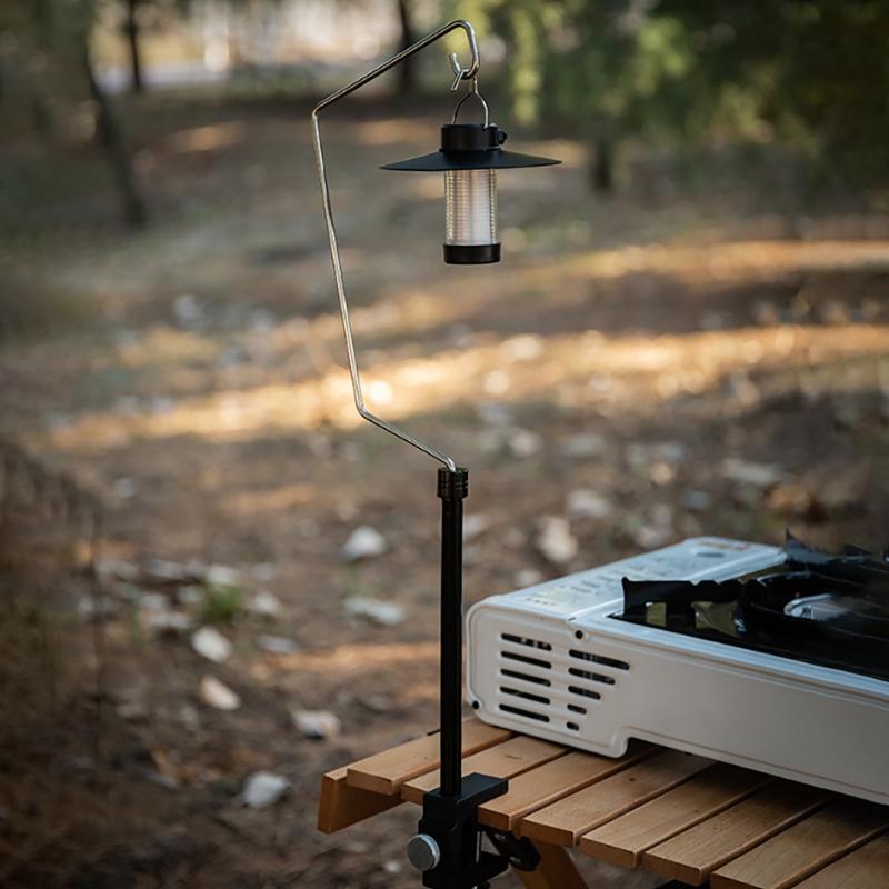Support de lampe pliable portable Set de support de lampe de bureau multifonctionnel Lampe de camping pour le camping en plein air