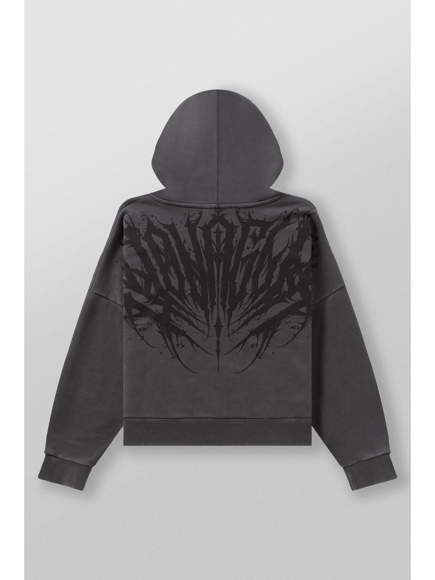 

Стильний спортивний худі YoungLA для фітнесу та повсякденного носіння Large темно-сірий