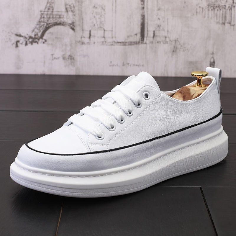 2026 Men s Summer White Thick-Soled Loafers - Celebrity Style Size 42