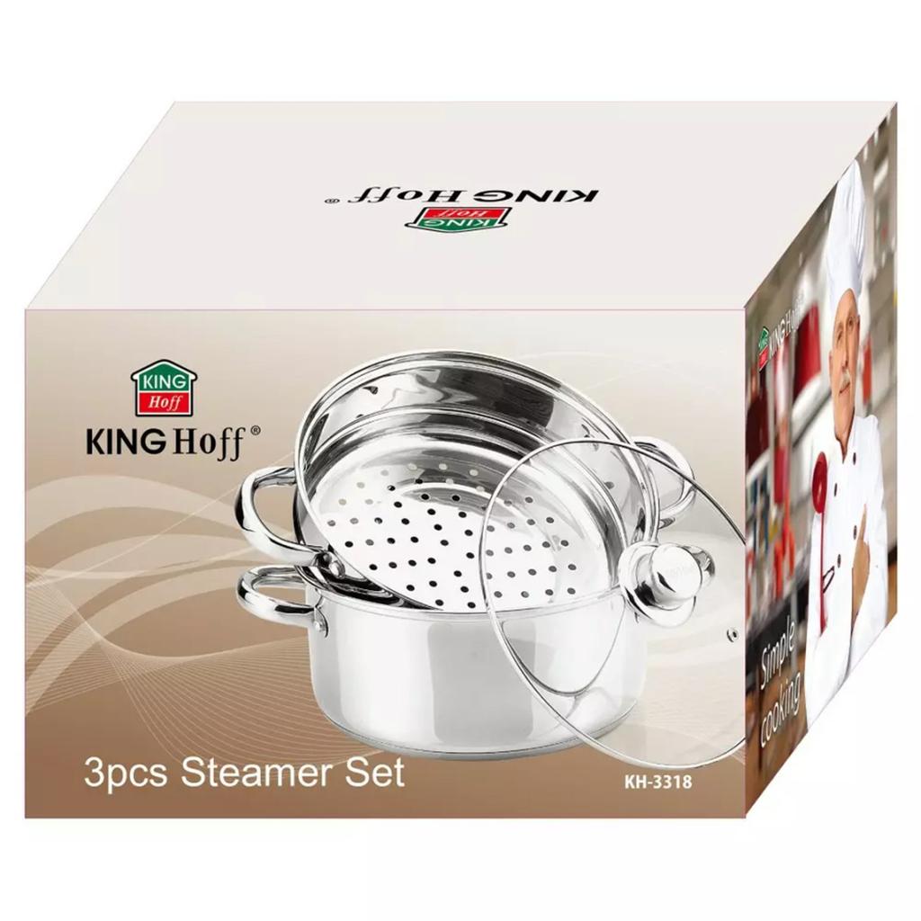 KINGHOFF DAMPFKANNUSS 3-TEILIG 24cm KH-3318
