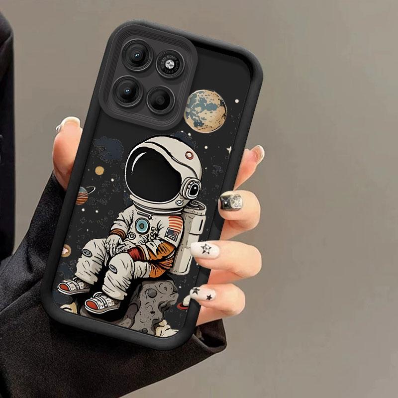 Silicone TPU Case For Motorola Moto G Stylus 2026 G Power 5G Edge 2025 Protective Cover Shockrpoof Astronaut Print Pattern Funda