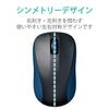 ELECOM Bluetooth 3 Medium Compatible with macOS iOS Blue Mouse, Buttons, Size, / / iPadOS, (M-BY11BRBU)