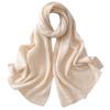 Women's 100% Pure Cashmere Scarf: Versatile, Warm, and Simple Solid Color for Autumn/Winter Neck Protection.