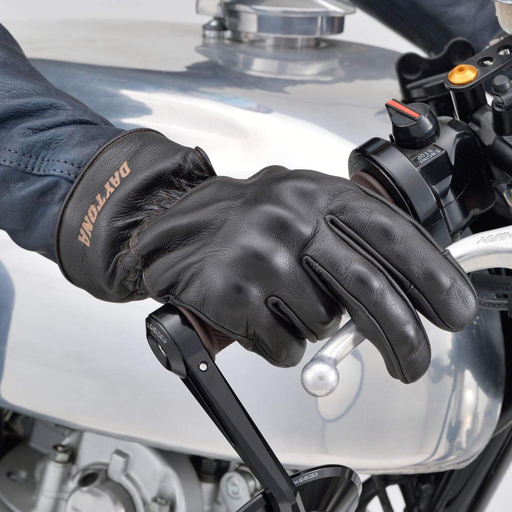 Daytona Motorcycle Leather Smartphone Soft Vintage Line Size 19570 Gloves, (Goat Leather), Spring, Summer, Autumn, Winter, Compatible, Protector,