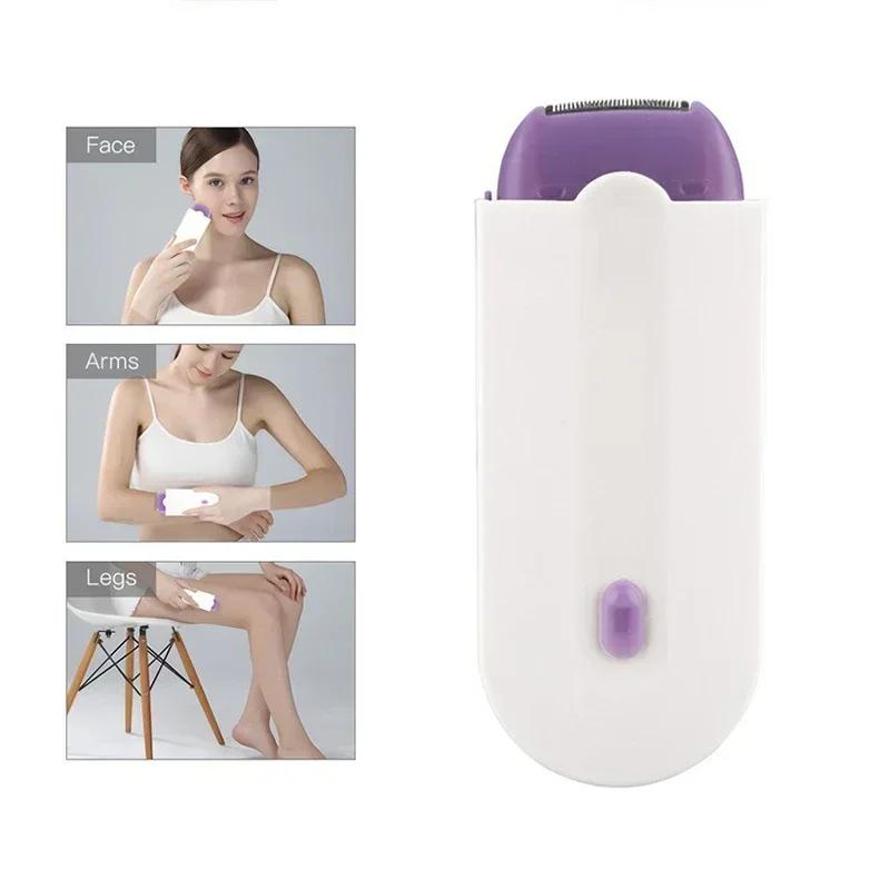 Portable USB Rechargeable Gentle Painless Laser Hair Removal Electric Shaver for Women Body Face Legs Bikini Home Travel