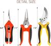 3-piece Garden Pruning Scissors Stainless Steel Blade Handheld Pruning Set