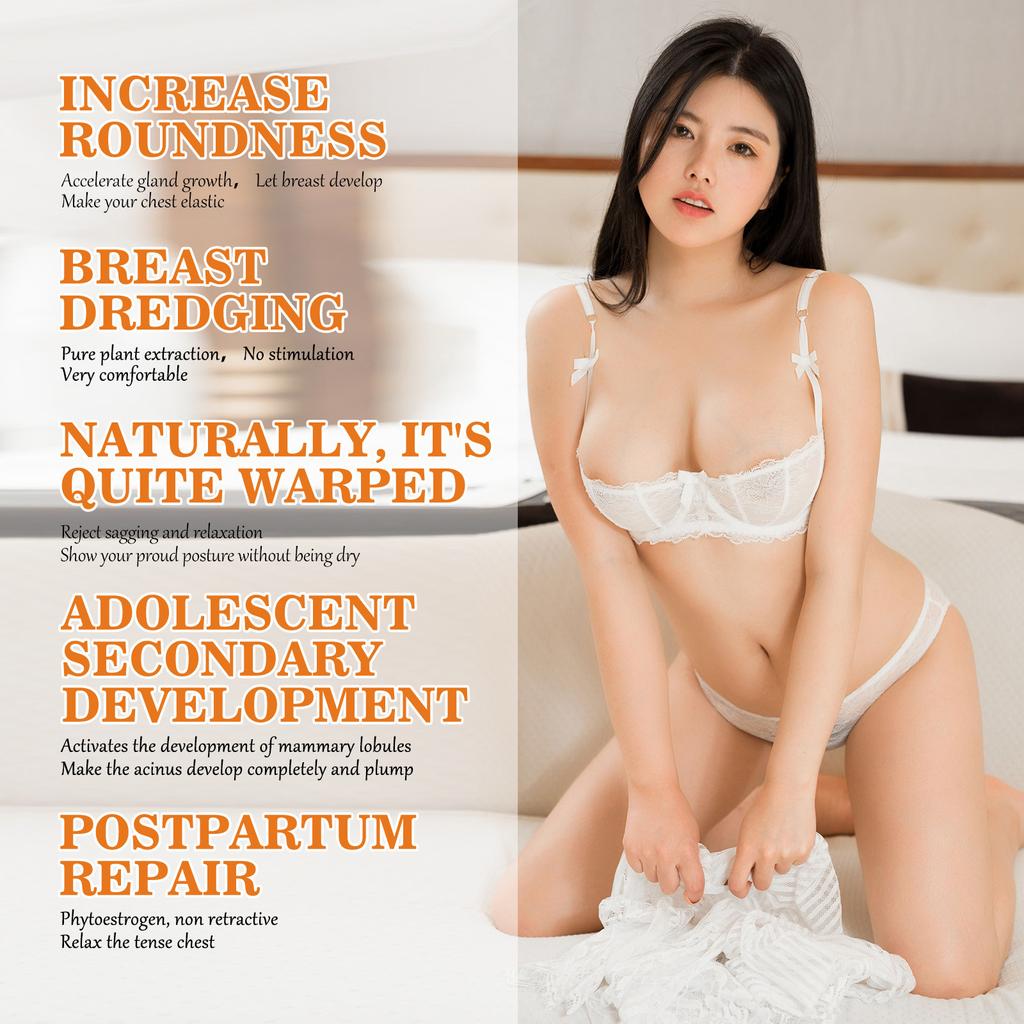Beauty Bust Massage Oil Breast Plumping Oil Natural Herbal Bust Up Oil Strengthens Skin Elasticity& Firmness 30ml