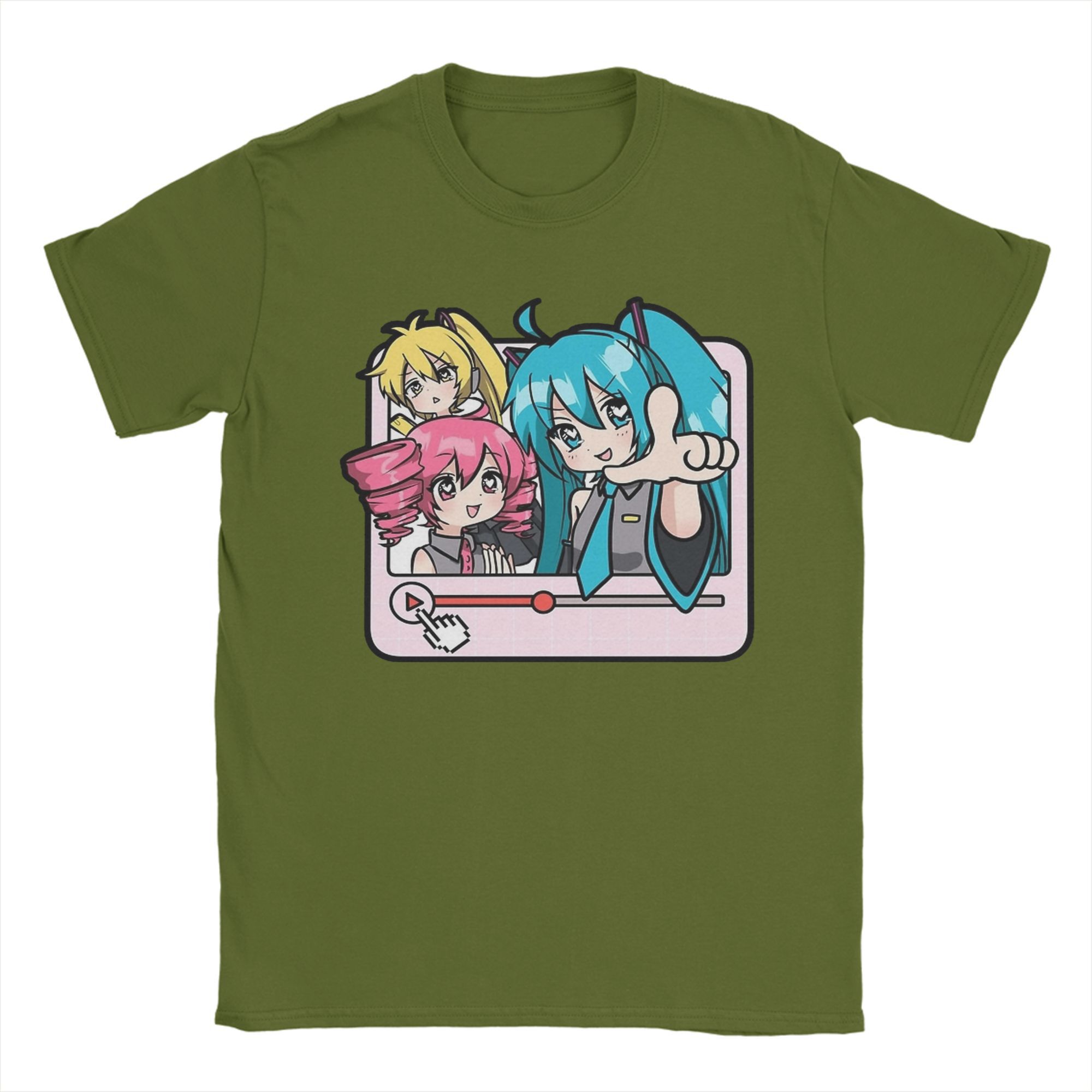 

Triple Baka Kasane Teto Akita Neru VOCALOID Плейлист Пісня Футболка 100% Бавовна Вінтажні Футболки Одяг з Коротким Рукавом 4XL