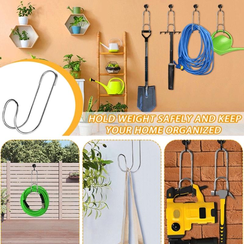 Sturdy Stainless Steel Hose Holder Wall Mounted Water Pipe Organizers for Garden Yard Garage
