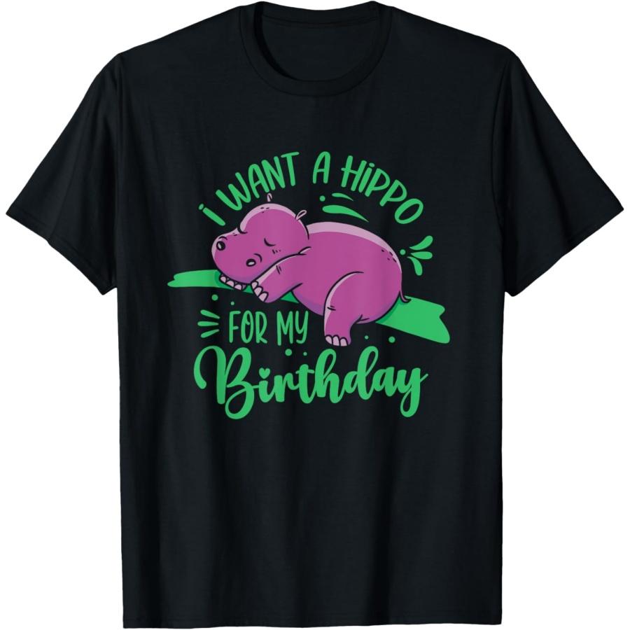 

I Want A Hippo For My Birthday Hippopotamus Cute Hippos T-Shirt(2) XXXXXL разноцветный