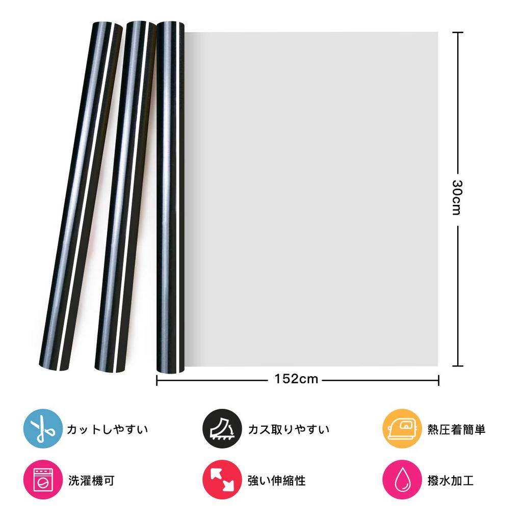 YRYM HT Transfer Heat Transfer Rubber Rubber Sheet Roll Heat Transfer Vinyl Roll Iron-On Sheet, Sheet, 15230cm - (Black)