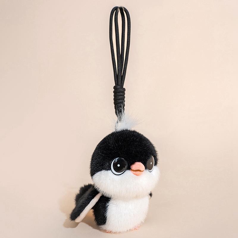Cartoon Sparrow Plush Toy Stuffed Fat Round Birds Animal Doll Gentle Adorable Bird Pendant Key Chain Sweet Gifts Car / Bag Decor