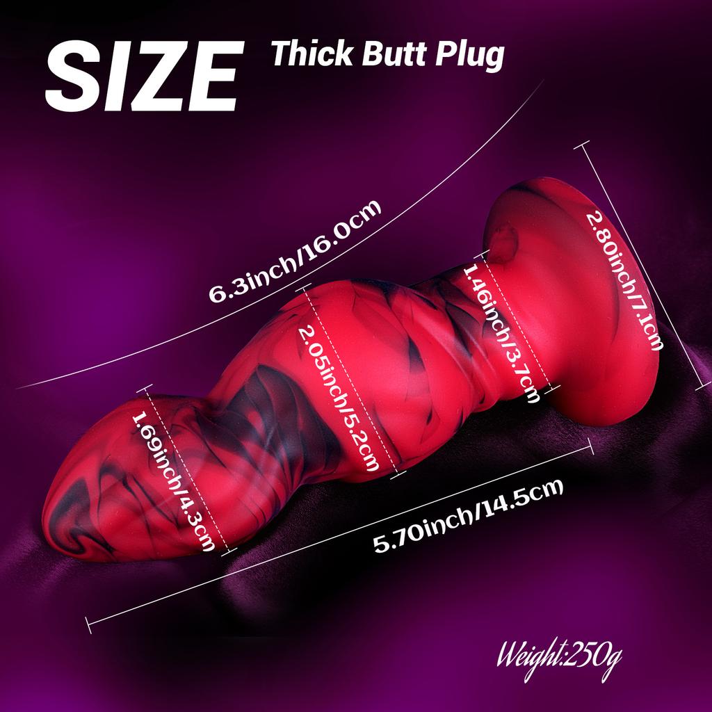 Thick Anal Plugs: Soft, Flexible & Realistic, With Powerful Suction Cup For Any Way You Want Orgasmic Bliss