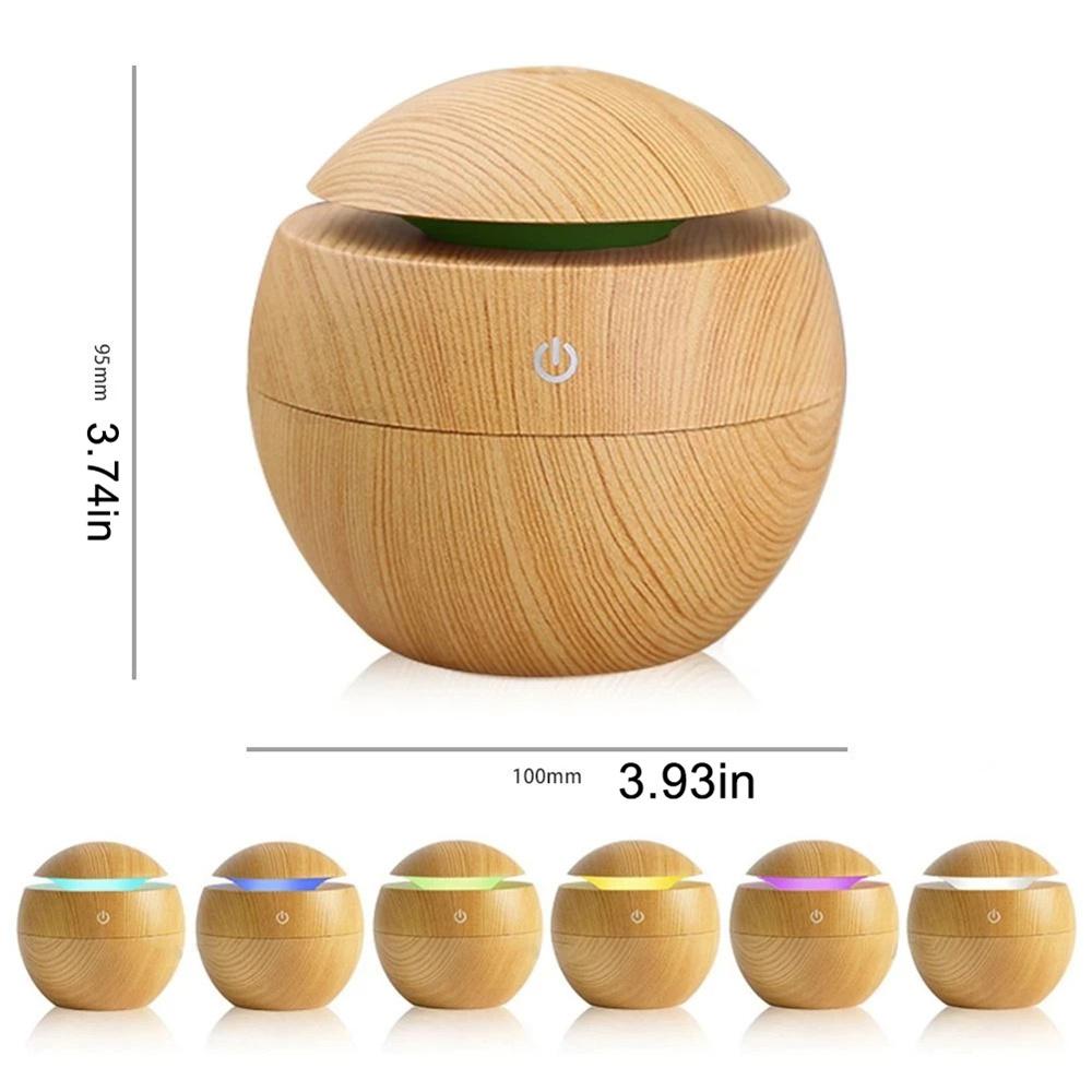 1PC Luftbefeuchter Elektrischer Luftaroma-Diffusor Holz Ultraschall-Luftbefeuchter Ätherisches Öl Aromatherapie Kühlen Nebel Maker für Schlafzimmer