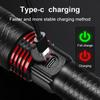 30W Strong Light LED Flashlight High Power Torch 4 Modes Super Bright Rechargeable Lamp Most Powerful Lantern Waterproof Torch Light
