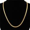3MM Necklace Men Vintage Jewelry Collier Brand Herringbone Chain New Trendy Gold Color Snake Chain Necklace Bijoux