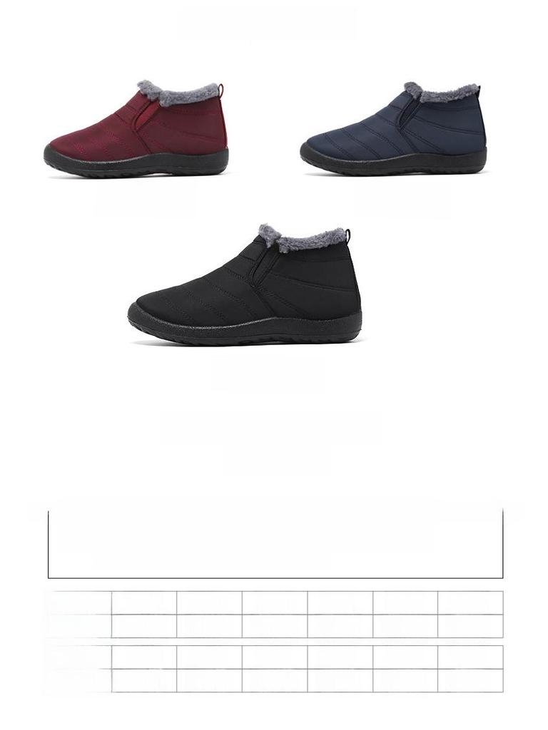 Zimowe bawełniane buty: Pluszowe, Ciepłe, Duży Rozmiar, Casualowe Śniegowce dla Par