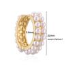 ED6423 European and American Synthetic Pearl  Hoop Earrings