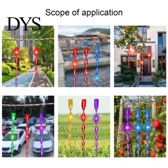 Anti Bird Rod 10Pcs Deterrent 360 Degree Rotation Garden Protection Vibrant Repellent Color Reflective Wind Spiral Tool for Orchard