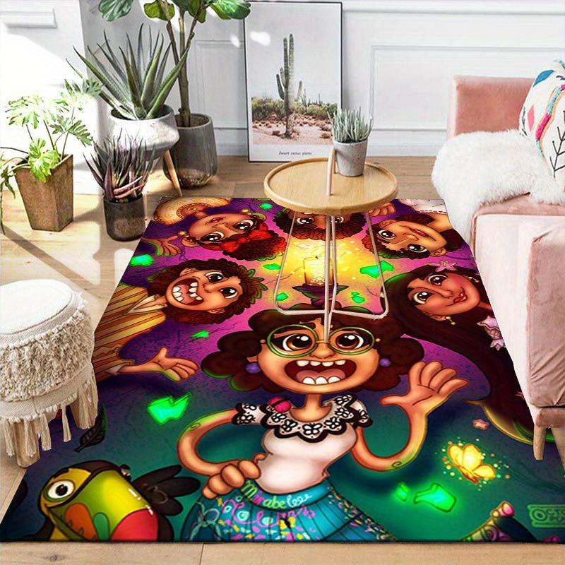 1pc Disney Encanto Pattern Carpet Area Rug Non-slip Carpet Hand Washable Floor Mat Suitable For Living Room Bedroom Home Decor