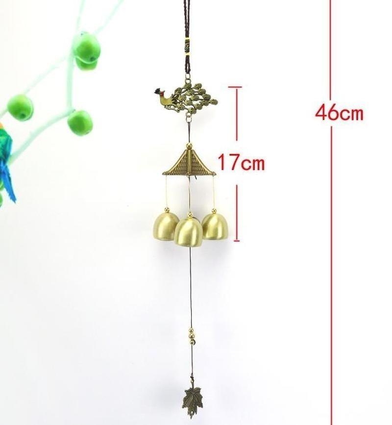 Nowy Mosiężny Ręcznie Robiony Odlewany Dzwonek Wietrzny Tybetański Brązowy Dzwon Metalowy Antyczny Dzwon Feng Shui Metalowy Kurant Wietrzny Dzwonek Szczęścia