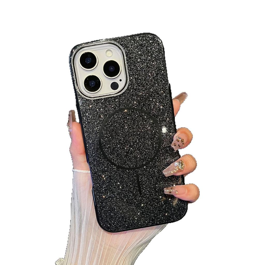 Customized high-value IMD glitter light luxury fashion magnetic suction solid color simple application Apple 11 mobile phone case 11/11