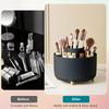 360 ° Rotating 5 Slot Makeup Brushes Holder Organizer Multi-functional Desk Storage Cosmetics Storage for Vanity Desktop Bathroo