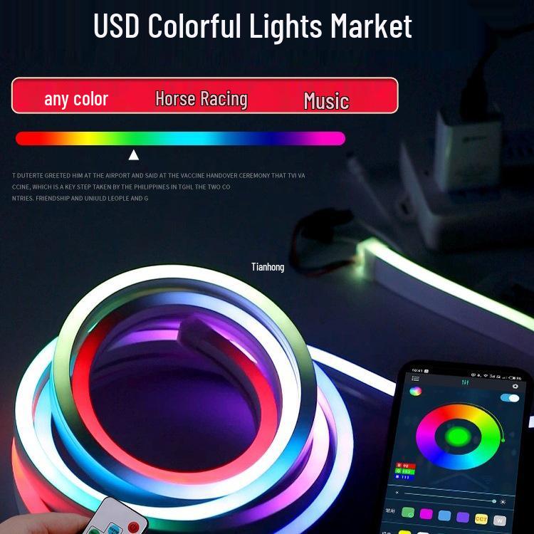 

Self-Adhesive LED Strip Lights for Gaming Desk - 5 Color-Changing Ambient Lights 0.5m Pack of 2 - Limit 1 per Person